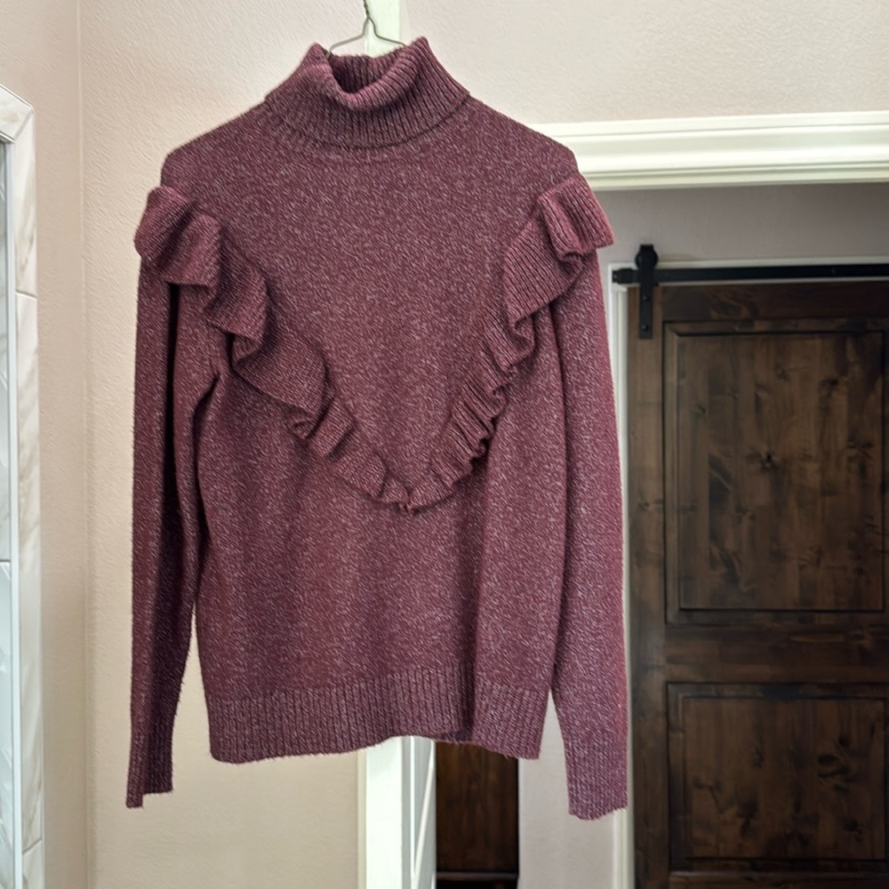 Burgundy Turtleneck Sweater